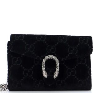 Dionysus Chain Wallet GG Velvet Small